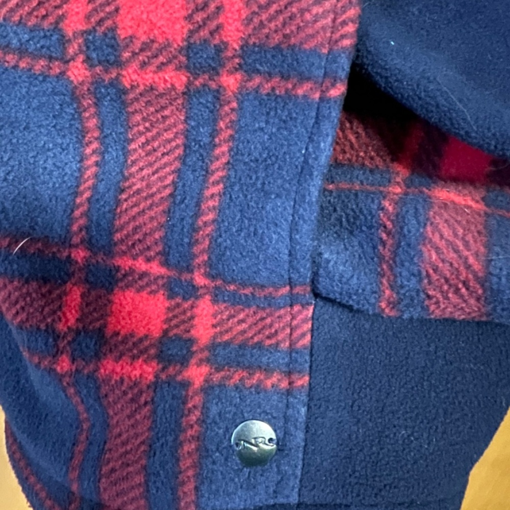 🛶Northern Reflections Fleece Full Zip Plaid Jacket in Blue and Red Size Medium - Picture 3 of 8